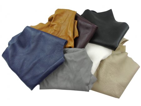 Thick Dry Milled Aniline Leather Remnants