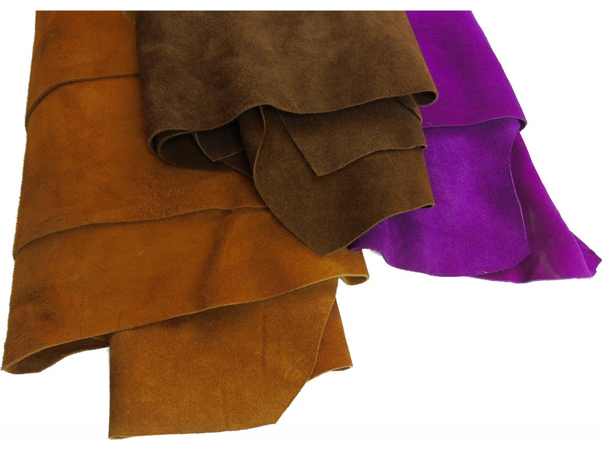 Suede Velour Split Double Butt Calfskin Leather