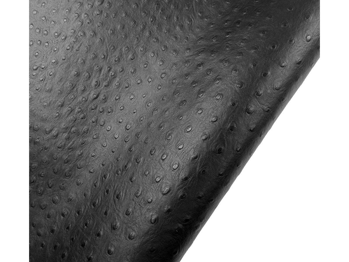 Ostrich Embossed Calfskin Leather