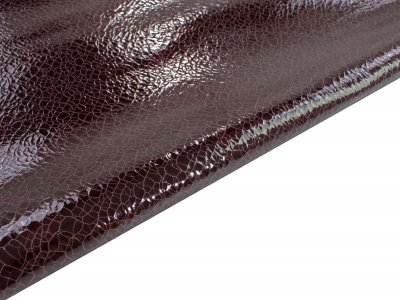 Crackle Effect Patent Deerskin Leather