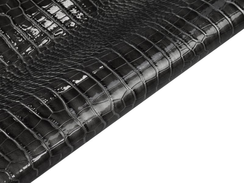 Crocodile Embossed Metallic Patent Calf