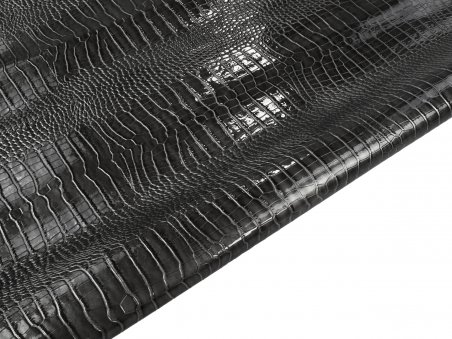 Crocodile Embossed Metallic Patent Calf