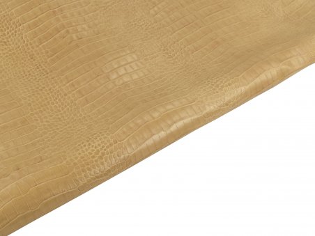 Crocodile Embossed Calfskin Leather