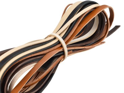 Bande De Cuir Naturel - 10 Mm X 3 Mm X 2 M - Pour Bricolage Et Artisanat