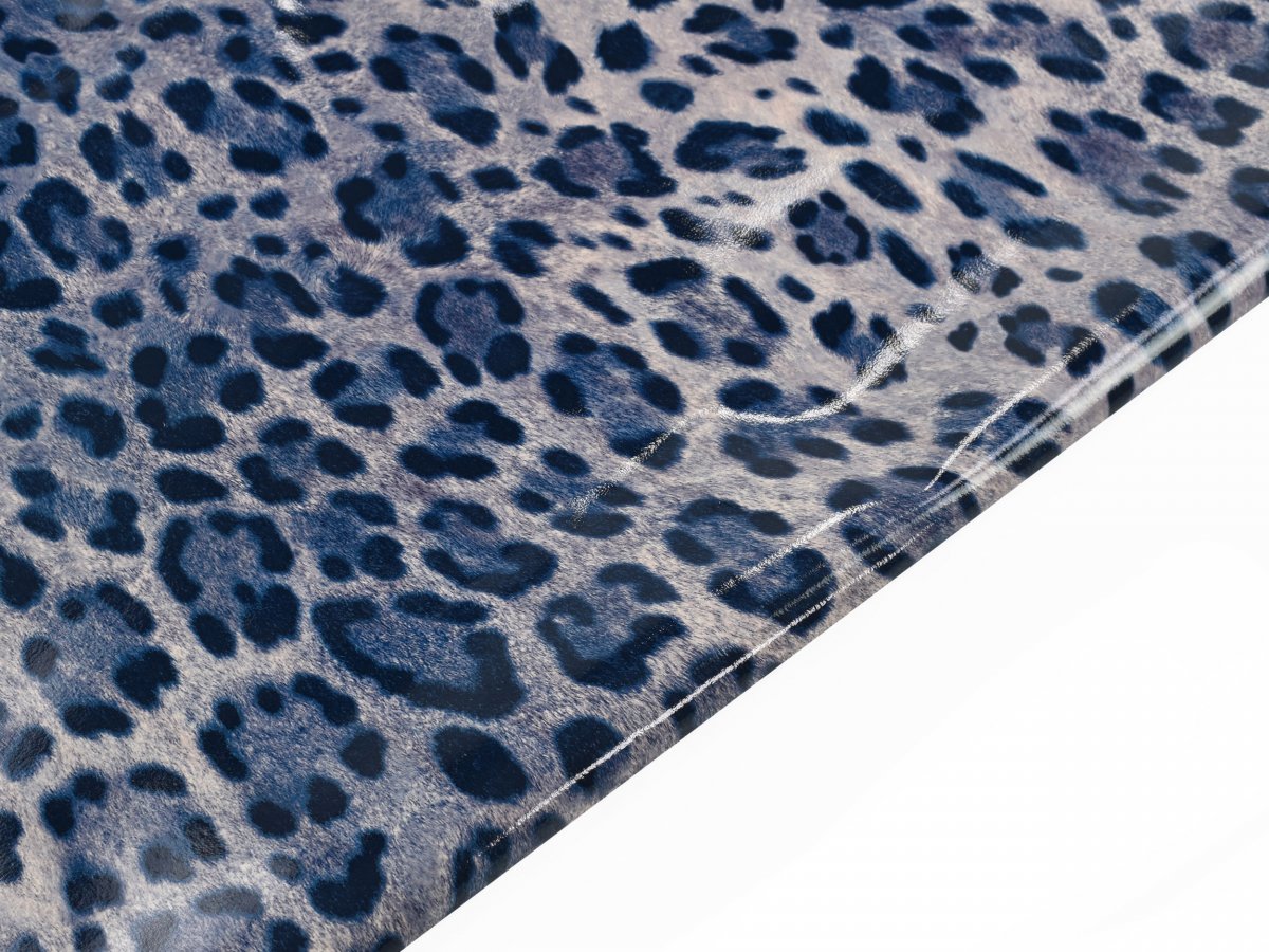 Patent Calfskin Leather Leopard Print
