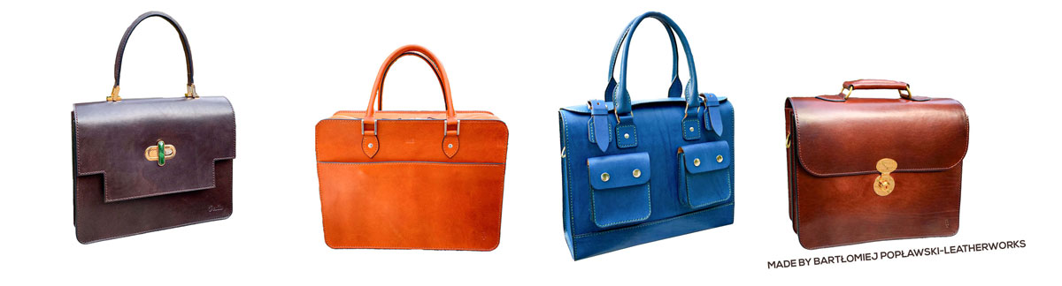 Bags created with natural vegetable tanned leather