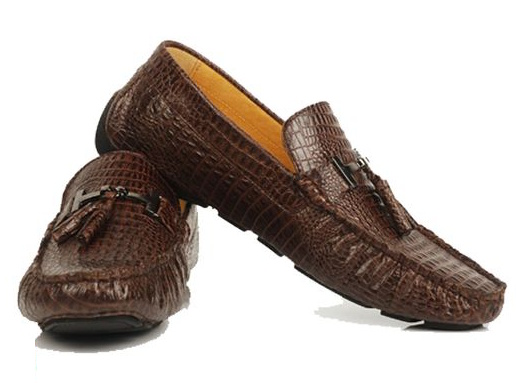 Crocodile Embossed Calfskin Premium Italian Leather