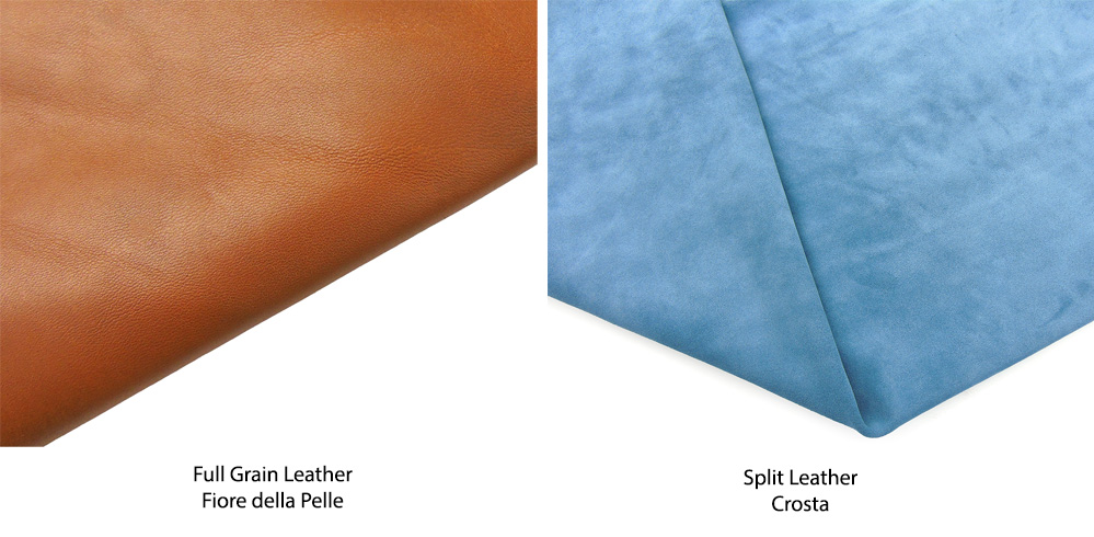 different types of leather: split vs grain