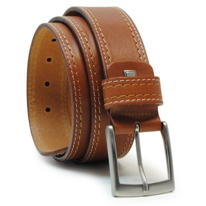 33-39 Vintage Extra Wide Light Brown Thick Suede Nubuck Leather Waist belt 85-100 cm